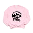 thumbnail image 1 of I'd Rather Be Carp Fishing Funny Carp Fisher Dad Angler Hobbyist Pond Sweatshirt, for men & women, up to size 5XL, 1 of 3