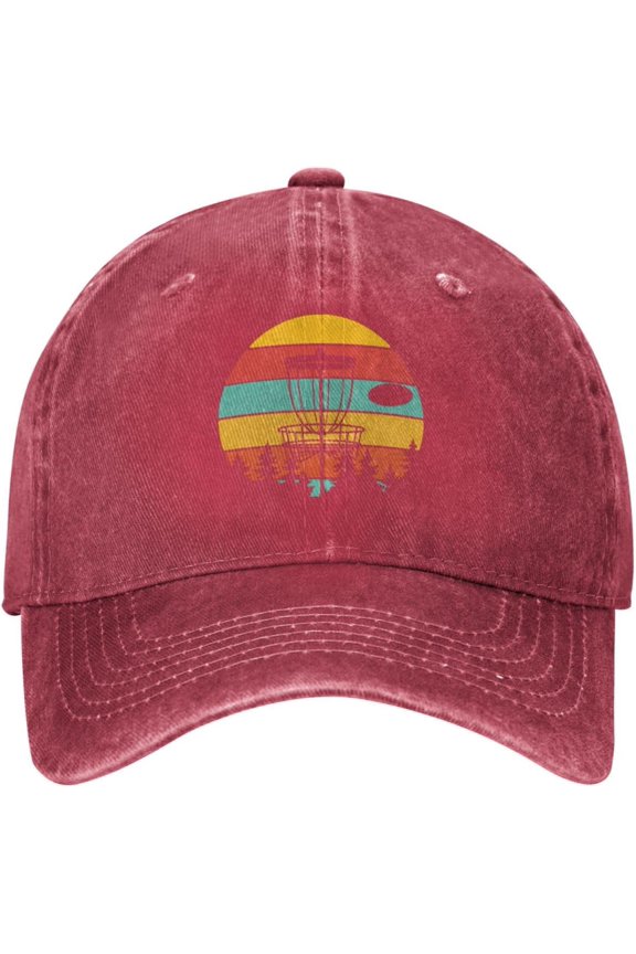 I'd Rather Be Disc Golf Hat Funny Cotton Washed Cowboy Baseball Cap Adjustable Unisex Dad Hats