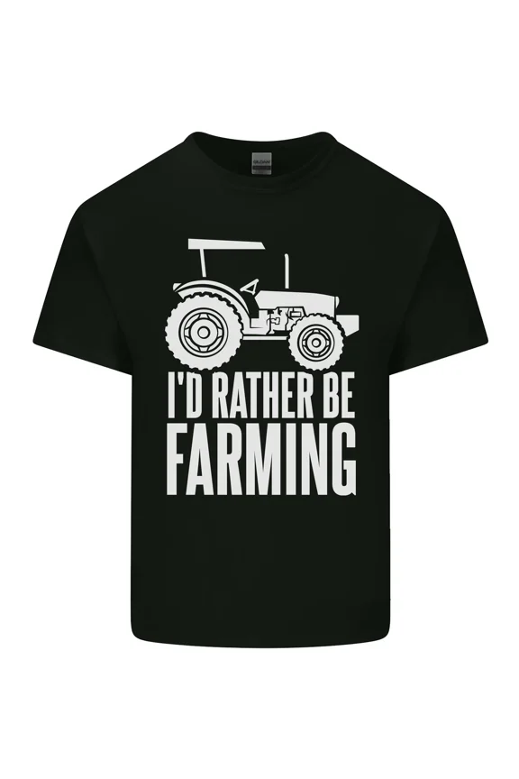 I'd Rather Be Farming Tractor Agriculture Farm Graphic Unisex T-Shirt Y2701, Up to Size 5XL
