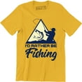 thumbnail image 1 of I'd Rather Be Fishing - Fisherman Dad Funny Men's T-Shirt, 1 of 4