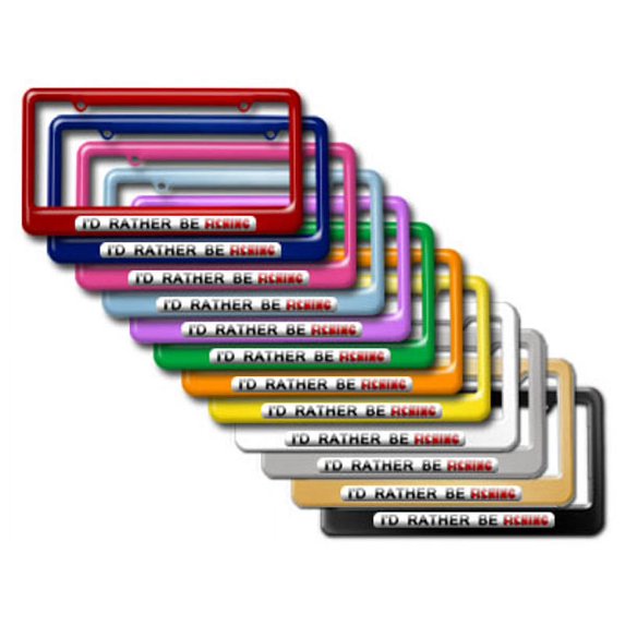 I'd Rather Be Fishing License Plate Frame