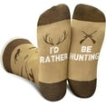 thumbnail image 1 of Funny Hunting Socks for Men Dad Teen Boys - I’d Rather Be Hunting Novelty Silly Crazy Funky Socks - Hunters Accessories Birthday Valentines Fathers Christmas Fun Gifts Ideas Stocking Stuffers, 1 of 7