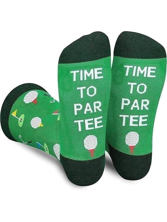Funny Golf Ball Socks for Men Women Dad Teen Boys - BORN TO GOLF FORCED TO WORK Crazy Silly Novelty Funky Cool Socks- Golfer Accessories Birthday Fathers Valentine Christmas Gifts Stocking Stuffers