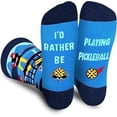 thumbnail image 1 of Funny Pickleball Socks for Men Women Dad Teen Boys- I'd Rather Be Playing Pickleball Accessories Novelty Silly Crazy Socks- Birthday Valentines Fathers Christmas Gifts Ideas Stocking Stuffer, 1 of 7