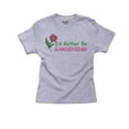 thumbnail image 1 of I'd Rather Be Gardening Flower Graphic Girl's Cotton Youth Grey T-Shirt, 1 of 2