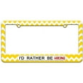 thumbnail image 1 of I'd Rather Be Hiking License Plate Tag Frame, Multiple Colors, 1 of 1