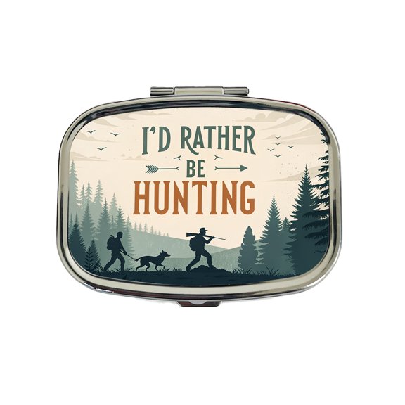 I'd Rather Be Hunting Hunter Small Travel Handbag Pill Box Case