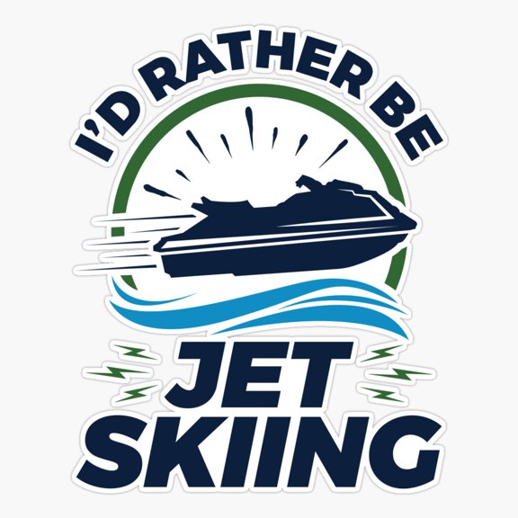 I'd Rather Be Jet ing Fun Adventure Sticker