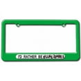 thumbnail image 1 of I'd Rather Be Killing Zombies License Plate Tag Frame, Multiple Colors, 1 of 1