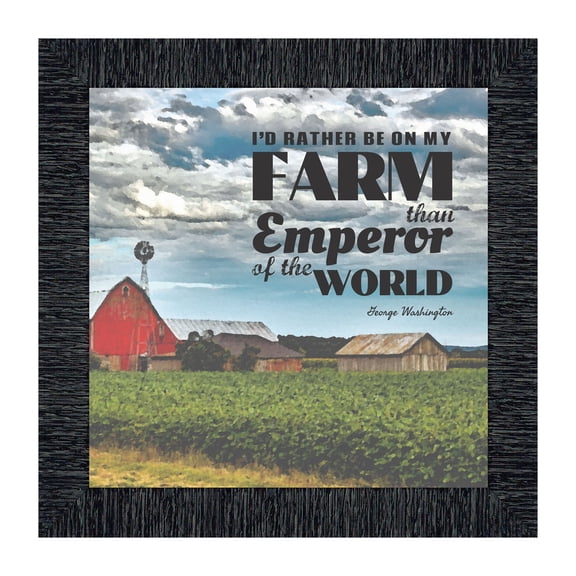 I'd Rather Be On My Farm, Country Gift, Farmer and Barn Picture Frame, 10x10 8647
