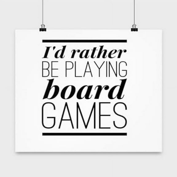 Board Games Art Print - Game Lovers Decor - 13x13 Poster Print - Playroom