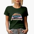 thumbnail image 1 of I'd Rather Be Pontooning & Retro Pontoon Art Merch Gift, Military Green T-Shirt, Medium, 1 of 5