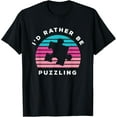 thumbnail image 1 of I'd Rather Be Puzzling | Jigsaw Puzzle Funny Creative Graphic T-Shirt, 1 of 3