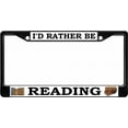 thumbnail image 1 of I'd Rather Be Reading Black License Plate Frame, 1 of 1