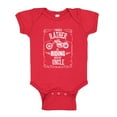 thumbnail image 1 of I'd Rather Be Riding With My Uncle Baby Bodysuit One Piece 6 mo Red, 1 of 3