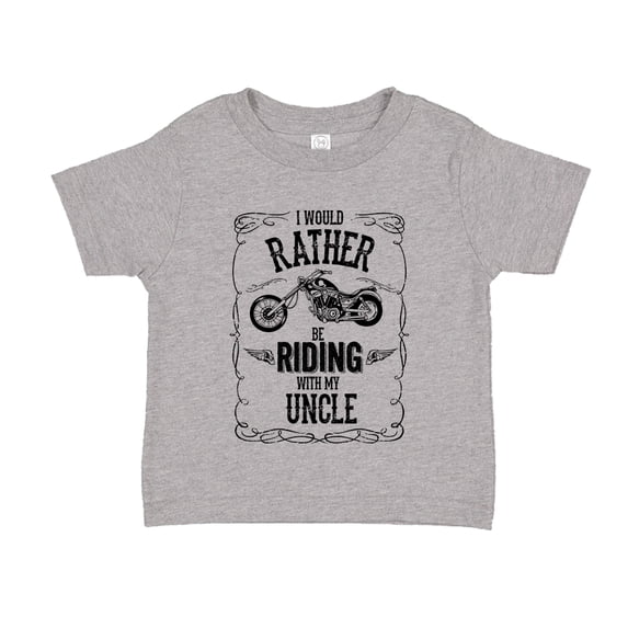 I'd Rather Be Riding With My Uncle Toddler T-Shirt 2T Athletic Heather
