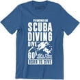 thumbnail image 1 of I'd Rather Be Scuba Diving Mens Funny Deep Sea Ocean Equipment Snorkel T-Shirt, 1 of 4