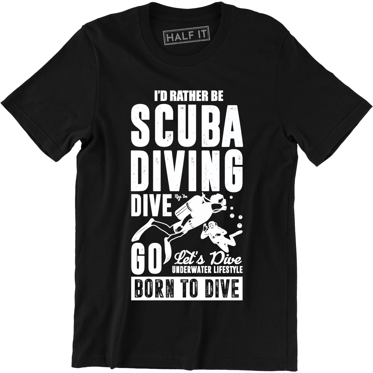 I'd Rather Be Scuba Diving Mens Funny Deep Sea Ocean