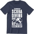 thumbnail image 1 of I'd Rather Be Scuba Diving Mens Funny Deep Sea Ocean Equipment Snorkel T-Shirt, 1 of 4