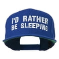 thumbnail image 1 of I'd Rather Be Sleeping Embroidered Flat Bill Cap - Royal OSFM, 1 of 5