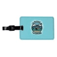 thumbnail image 1 of I'd Rather Be Swimming Faux Leather Travel Luggage Tag, 1 of 7