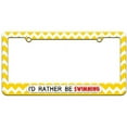 thumbnail image 1 of I'd Rather Be Swimming License Plate Tag Frame, Multiple Colors, 1 of 1