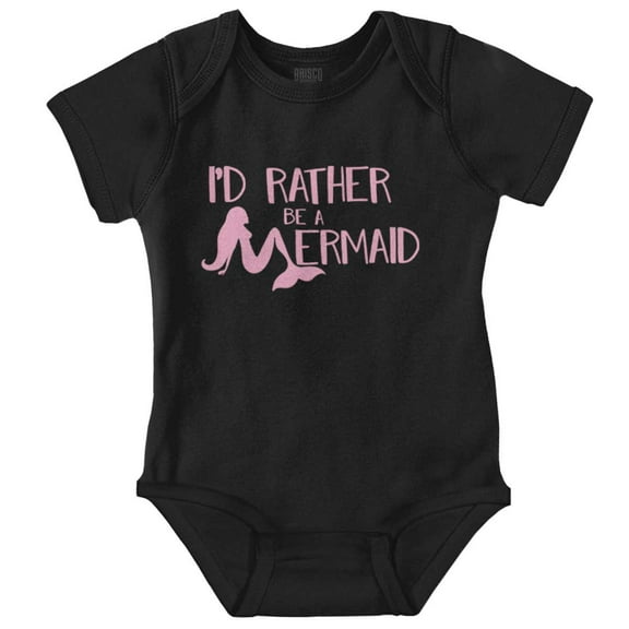 I'd Rather Be a Mermaid Beach Vibes Bodysuit Jumper Girls Infant Baby Brisco Brands 12M