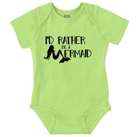 I'd Rather Be a Mermaid Beach Vibes Bodysuit Jumper Girls Infant Baby Brisco Brands 6M