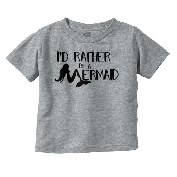 I'd Rather Be a Mermaid Beach Vibes Youth T Shirt Tee Girls Infant Toddler Brisco Brands 12M