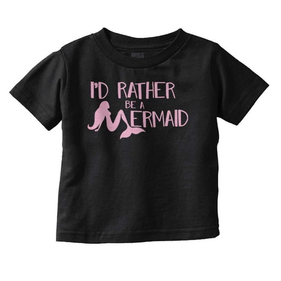 I'd Rather Be a Mermaid Beach Vibes Youth T Shirt Tee Girls Infant Toddler Brisco Brands 12M