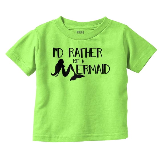 I'd Rather Be a Mermaid Beach Vibes Youth T Shirt Tee Girls Infant Toddler Brisco Brands 12M