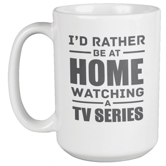I'd Rather Be at Home Coffee & Tea Mug & Geek Decor for Introverts (15oz)