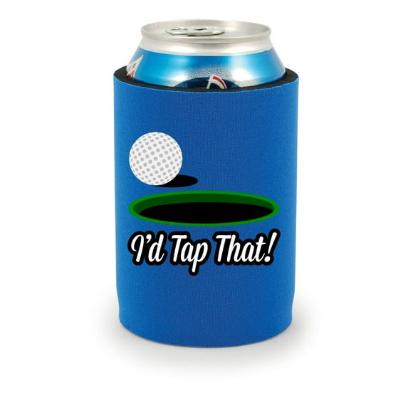 I'd Tap That Full Bottom Neoprene Can Coolie (Royal)