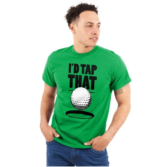 I'd Tap That Golf Ball Sexual Sports Men's Big & Tall Crewneck Graphic Tee Brisco Brands 3X