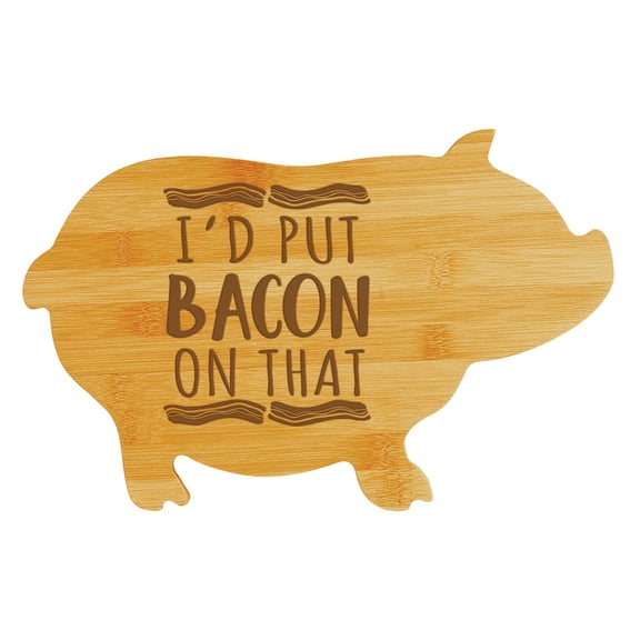 Id put bacon on that (13.75 x 8.75") Pig Shape Cutting Board | Funny Decorative Kitchen Chopping Board