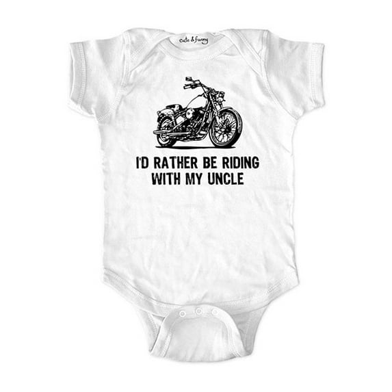 I'd rather be riding with my uncle - wallsparks cute & funny Brand - baby one piece bodysuit - Great baby shower gift!