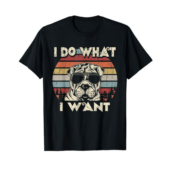 I do what I want funny Shar Pei Vintage Retro T-Shirt