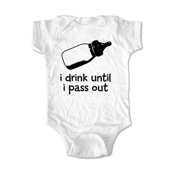 I drink until I pass out - wallsparks cute & funny Brand - baby one piece bodysuit - Great baby shower gift!