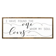 I have found the one whom my Soul Loves Wooden Sign 20x48 inches | Master Bedroom Wall Decor | Bedroom Signs above the Bed | Song of Solomon Sign | Bedroom Decor