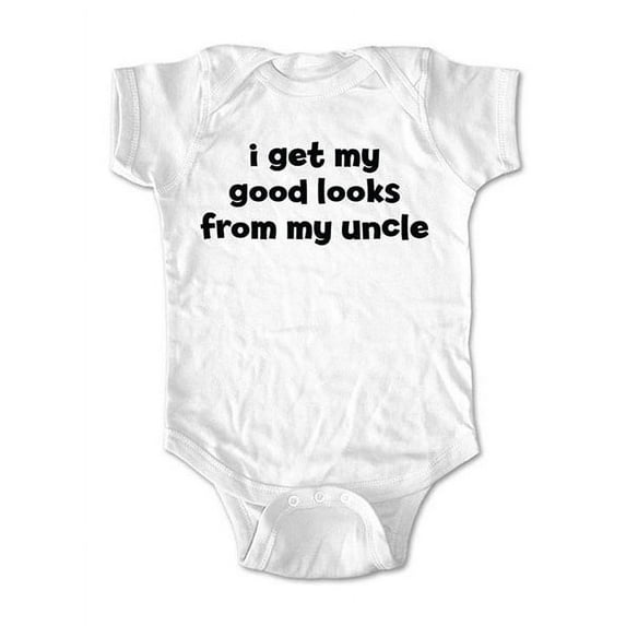 I get my good looks from my Uncle - wallsparks cute & funny Brand - baby one piece bodysuit - Great baby shower gift!