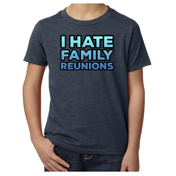 I hate Family Reunions -Family Reunion T-shirts, Youth Shirts - Heather Navy MH200YFAM S49 XL