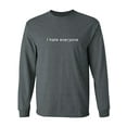 thumbnail image 1 of I hate everyone Adult Long Sleeve T-shirt, 1 of 3
