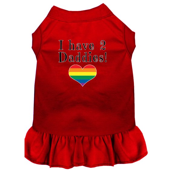 I have 2 Daddies Screen Print Dog Dress