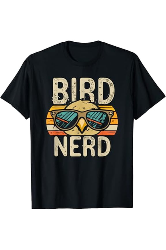 I heart Birds Funny Bird Nerd Vintage Retro Sunset Cute T-Shirt
