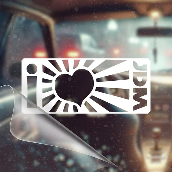 I heart JDM - JDM Car Vinyl Decal Bumper Sticker for Car, Wall, Window, Vehicle, Weather Resistant