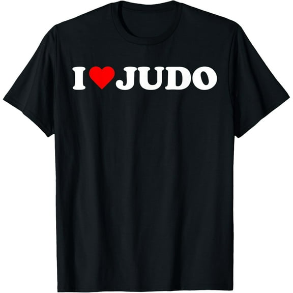 I heart Judo I love Judo hobby Lover T-ShirtMen and women, Black T-shirt, size: Extra large