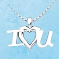 thumbnail image 1 of I heart U Sterling Silver Pendant, 1 of 2