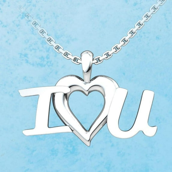 I heart U Sterling Silver Pendant