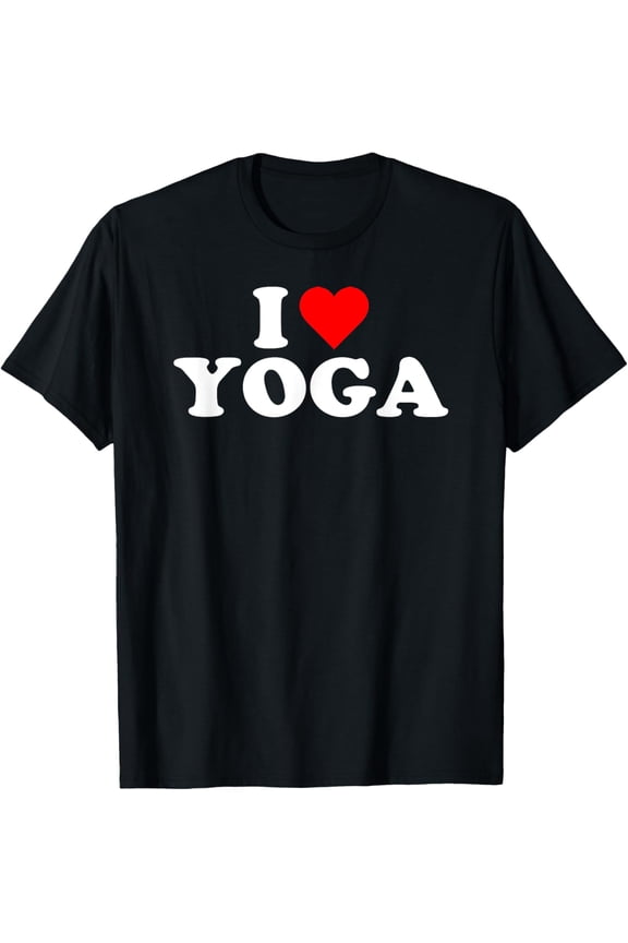I heart Yoga Red Heart Fitness Theme Cute Sport T-Shirt