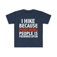 thumbnail image 1 of I hike because punching people is frowned upon hiker Unisex T-shirt S-3XL, 1 of 2